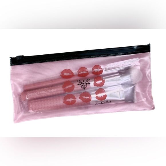 Laruce Beauty Pink Makeup Brush Set with Limited Edition Pouch / Bag, NEW in Bag - Picture 1 of 4